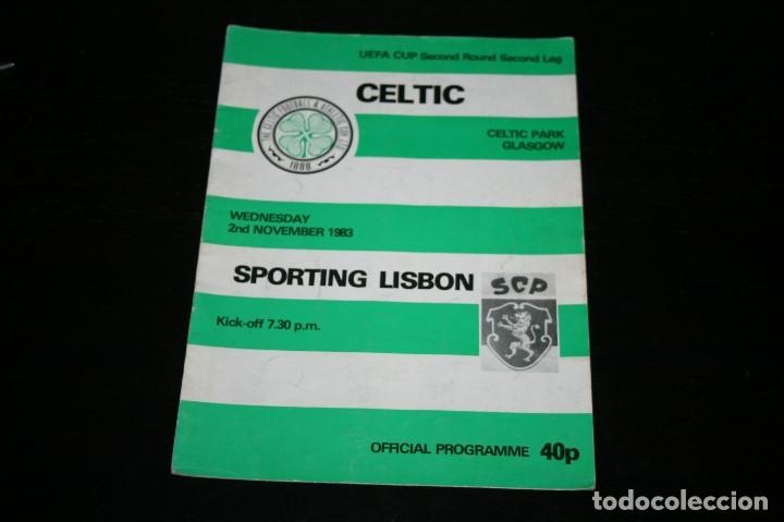 Coleccionismo deportivo: PROGRAMA COPA DE LA UEFA 83-84 CELTIC GLASGOW - SPORTING LISBOA - Foto 1