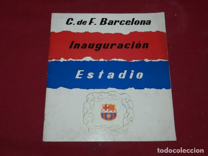 Coleccionismo deportivo: CF BARCELONA - INAUGURACION ESTADIO 1957, PROGRAMA, ILUSTRADO - Foto 1