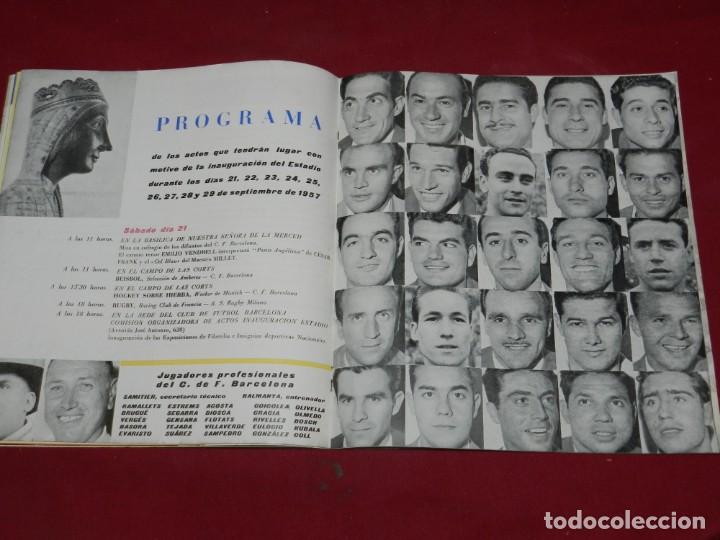 Coleccionismo deportivo: CF BARCELONA - INAUGURACION ESTADIO 1957, PROGRAMA, ILUSTRADO - Foto 3