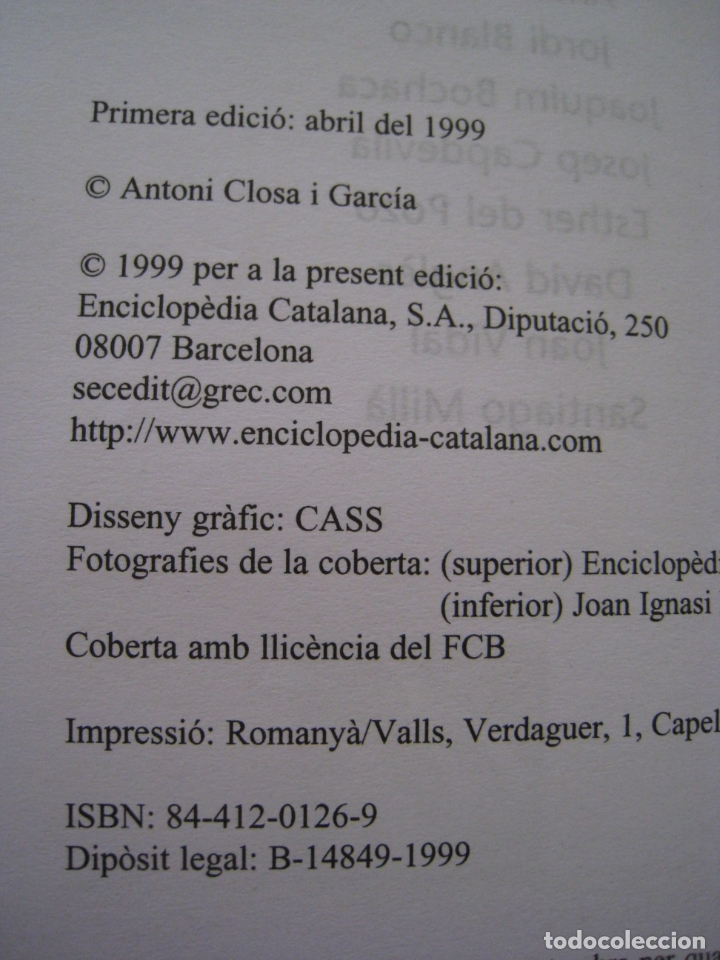 Coleccionismo deportivo: DICCIONARI DEL BAR&Ccedil;A - EN CATALAN. - Foto 10
