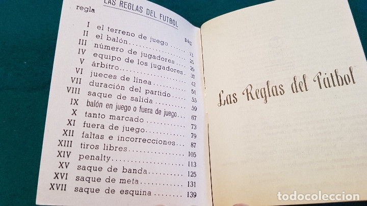 Coleccionismo deportivo: LAS REGLAS DEL FUTBOL (1981) - Foto 5