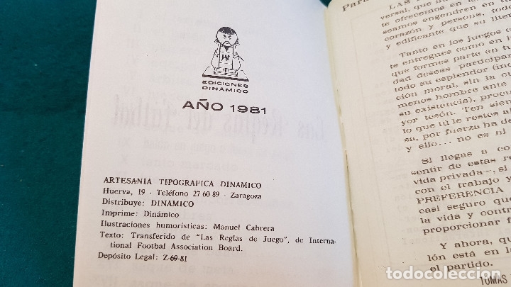 Coleccionismo deportivo: LAS REGLAS DEL FUTBOL (1981) - Foto 6
