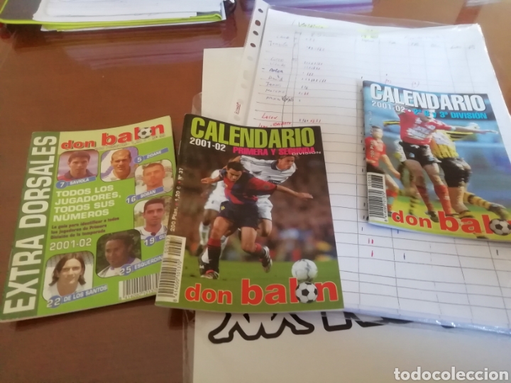 Coleccionismo deportivo: Don balon. Extra Dorsales y calendarios 2001 2002 - Foto 2