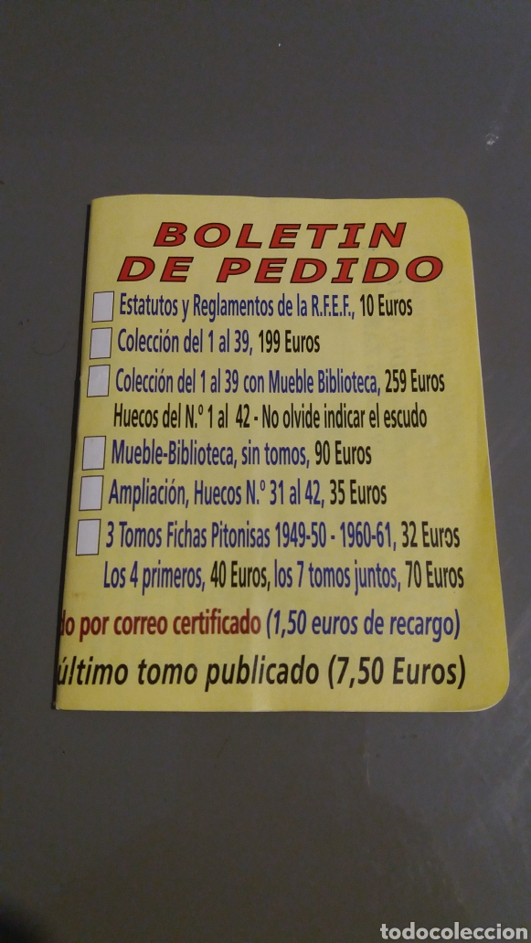 Coleccionismo deportivo: Din&aacute;mico.boletin de pedido - Foto 1