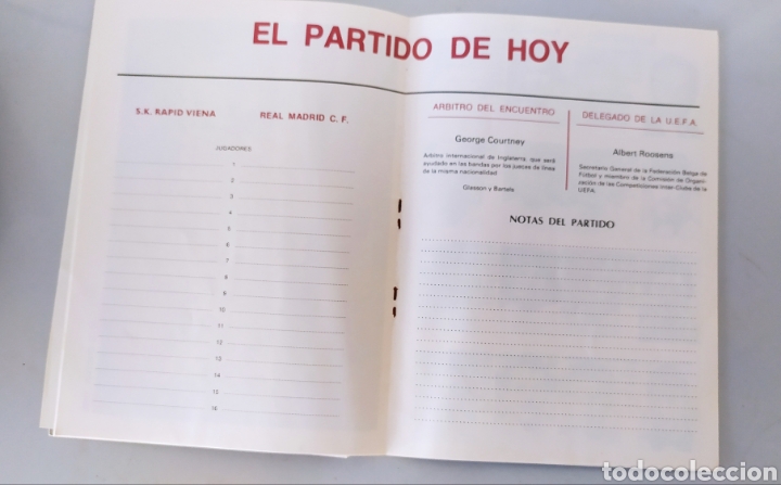 Coleccionismo deportivo: Programa copa uefa real Madrid rapid Viena f&uacute;tbol libreto - Foto 5