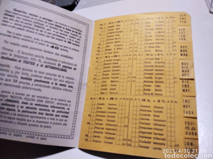 Coleccionismo deportivo: S&uacute;per din&aacute;mico 1974-75 suplemento - Foto 2