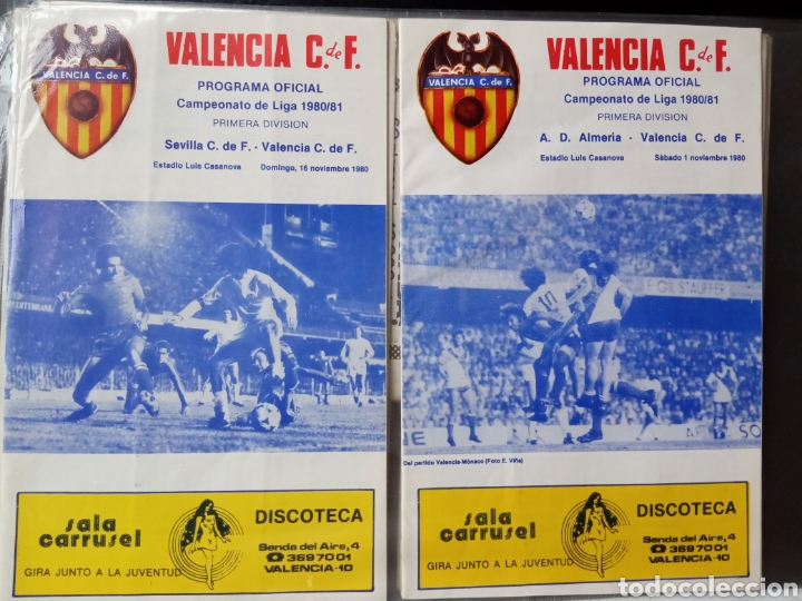 Coleccionismo deportivo: Programas de partidos Valencia CF temporada 80-81 - Foto 1