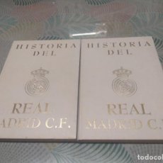 Coleccionismo deportivo: HISTORIA DEL REAL MADRID C.F. 2 TOMOS UNIVERSO EDITORIAL MIREN FOTOS