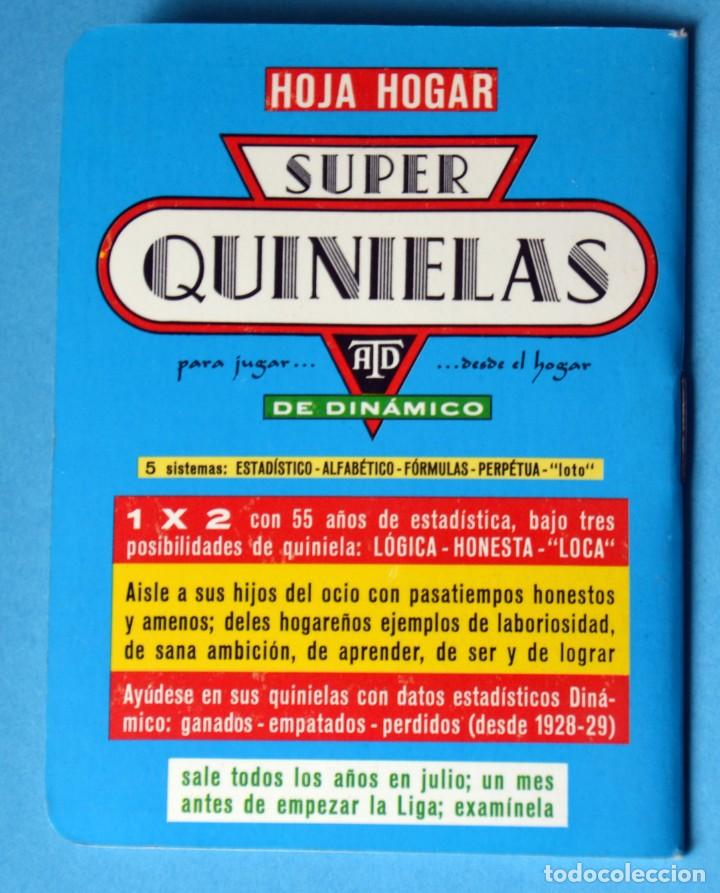 Coleccionismo deportivo: BORRADOR AUXILIAR DIN&Aacute;MICO. SUPER QUINIELAS - Foto 4