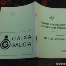 Coleccionismo deportivo: AGRUPACIÓN DE ENTRENADORES DE FÚTBOL DE FERROL Y COMARCA. APUNTES DE MEDICINA DEPORTIVA. 1987