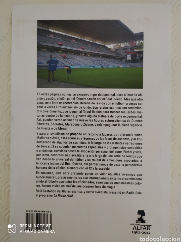Coleccionismo deportivo: Dorsal 12 Ra&uacute;l Casta&ntilde;&oacute;n del r&iacute;o - Foto 2