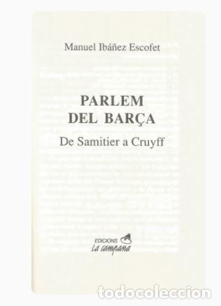 Coleccionismo deportivo: PARLEM DEL BAR&Ccedil;A - Manuel Iba&ntilde;ez Escofet - Foto 2