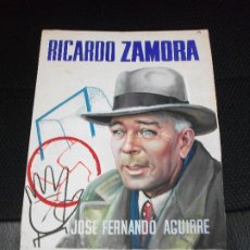 Coleccionismo deportivo: RICARDO ZAMORA REAL MADRID DIBUJO ORIGINAL PORTADA POR JOSE FERNANDO AGUIRRE 1958 PULGA Nº 14 FUTBOL