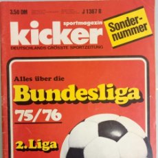 Coleccionismo deportivo: KICKER. “BUNDESLIGA SONDERHEFT 1975/76”. / GER-075. Lote 374136044