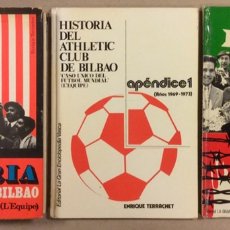 Coleccionismo deportivo: HISTORIA DEL ATHLETIC DE BILBAO. ENRIQUE TERRACET. 3 TOMOS. CASO ÚNICO DEL FÚTBOL MUNDIAL. Lote 376137804