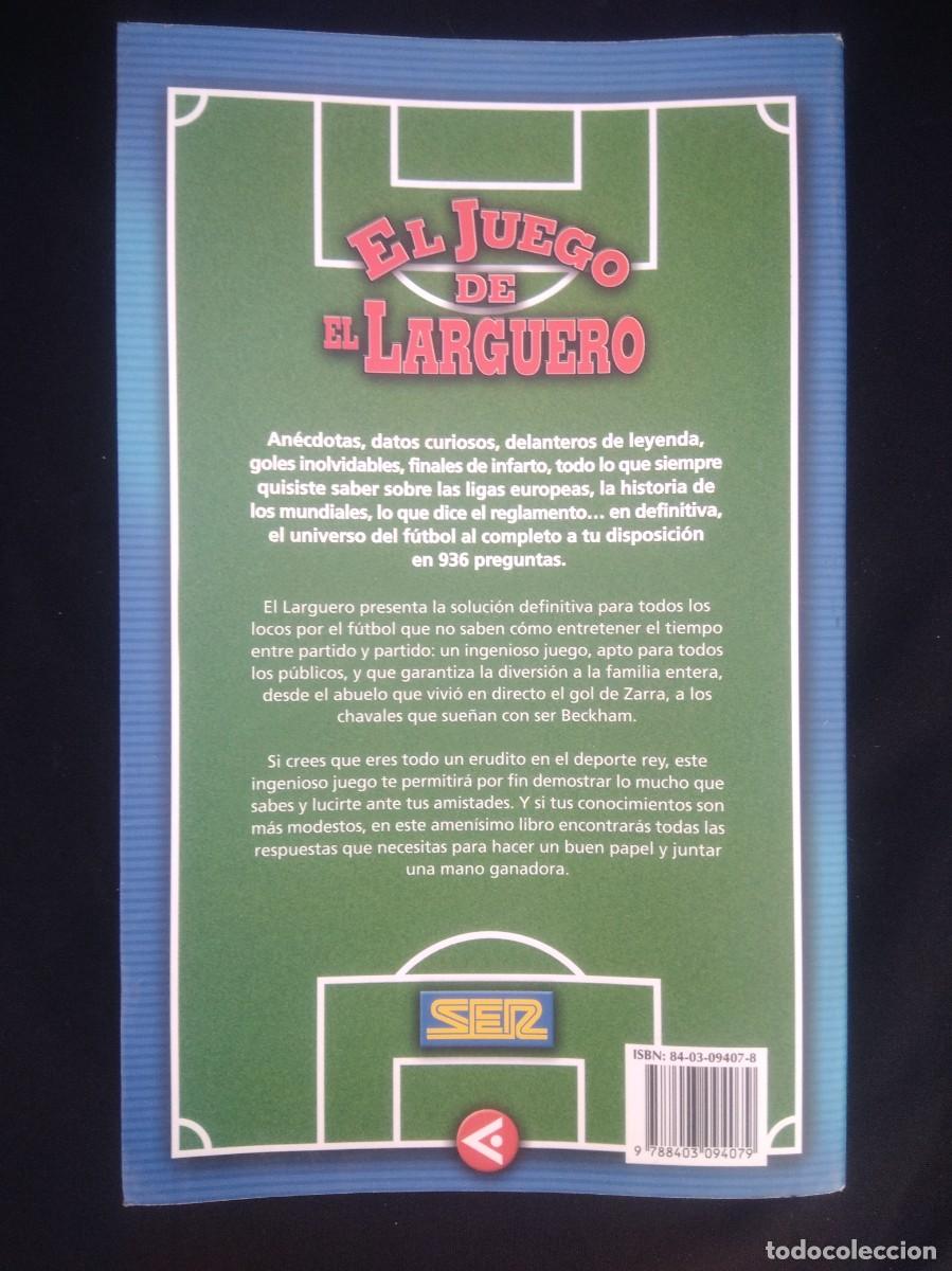 Coleccionismo deportivo: Libro El Juego de el Larguero- Ser - Foto 3
