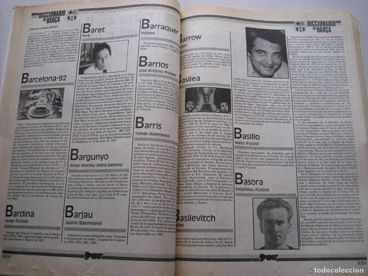 Coleccionismo deportivo: DICCIONARIO DEL BAR&Ccedil;A - Foto 9