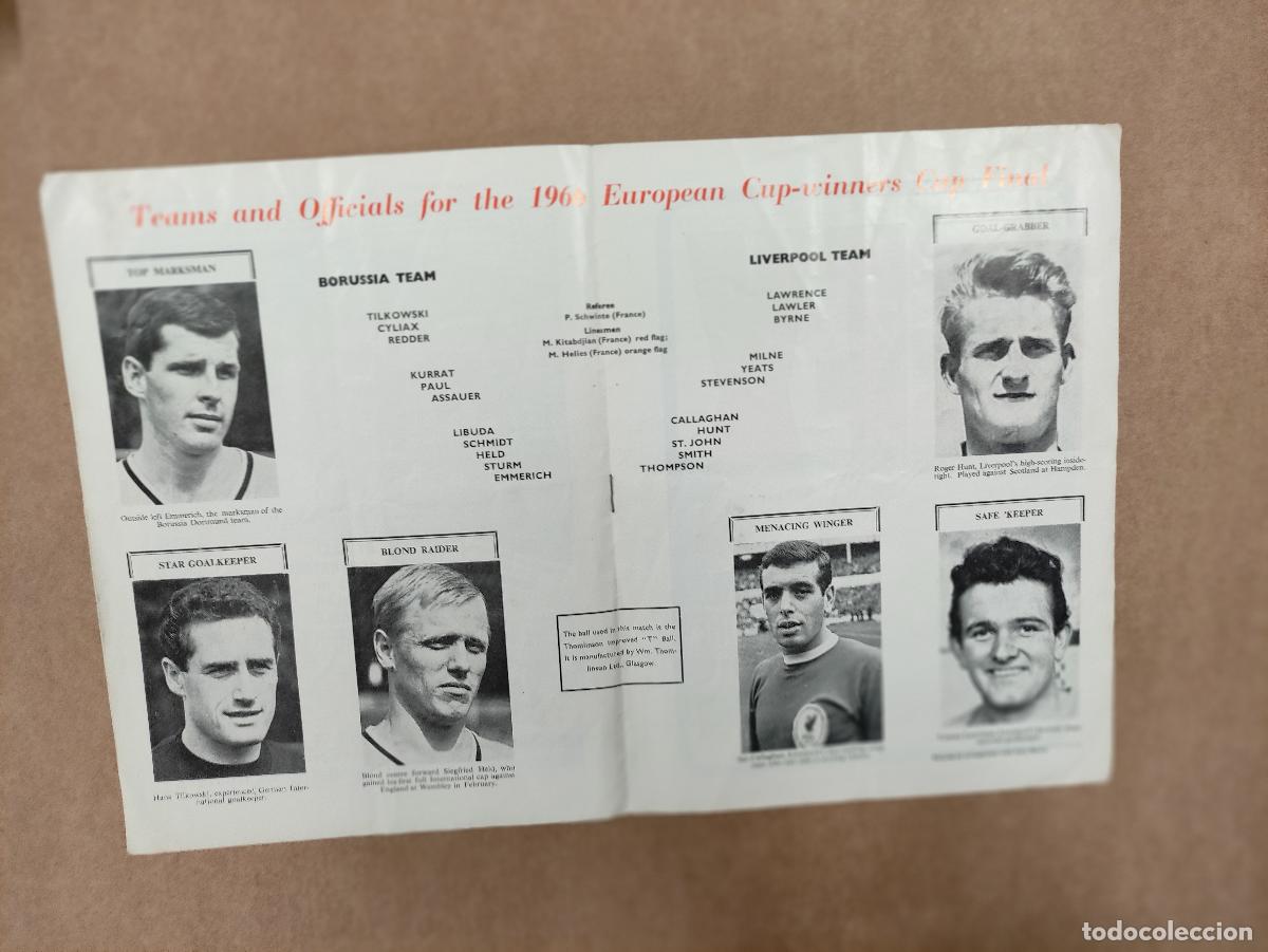Coleccionismo deportivo: PROGRAMA - PROGRAMME EUROPEAN CUP WINNERS FINAL TIE 1966 - B.V. BORUSSIA DORTMUND vs LIVERPOOL - Foto 2