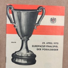 Coleccionismo deportivo: PROGRAMA - PROGRAMME EUROPEAN CUP WINNERS CUP FINAL 1970 - MANCHESTER CITY VS. GORNIK ZABRZE
