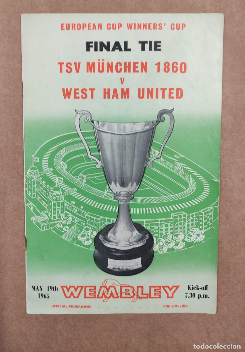 Coleccionismo deportivo: PROGRAMA - PROGRAMME EUROPEAN CUP WINNERS CUP FINAL 1965 - TSV MUNCHEN 1860 - WEST HAM UNITED - Foto 1