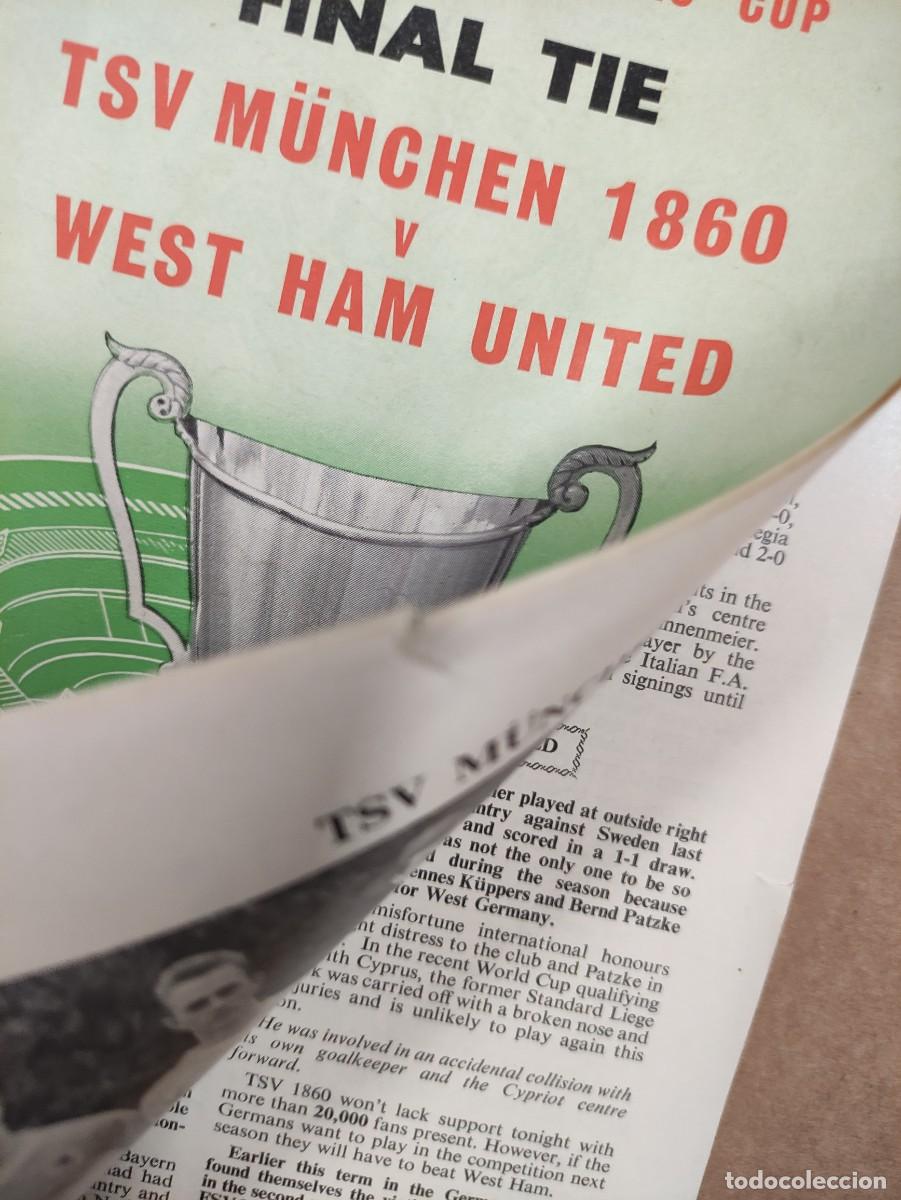 Coleccionismo deportivo: PROGRAMA - PROGRAMME EUROPEAN CUP WINNERS CUP FINAL 1965 - TSV MUNCHEN 1860 - WEST HAM UNITED - Foto 2