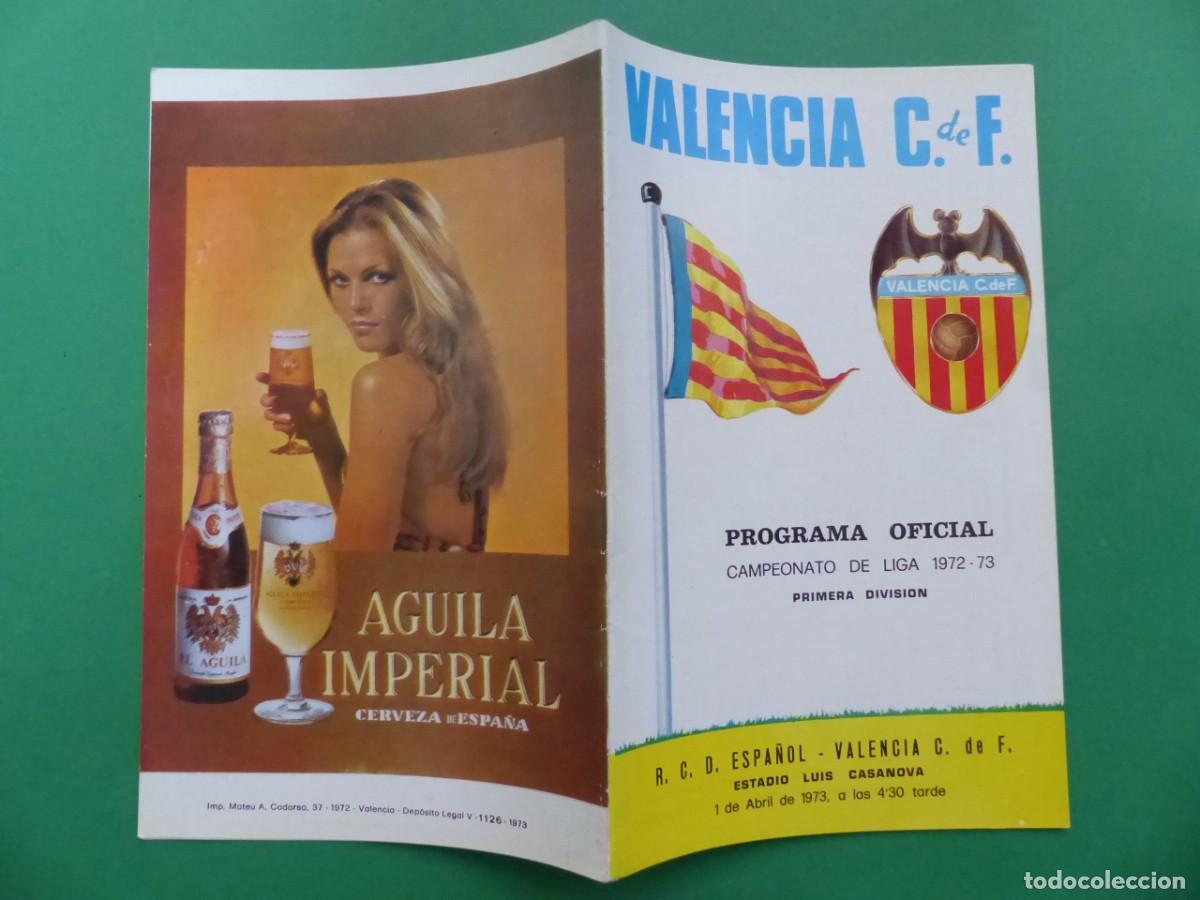 Coleccionismo deportivo: PROGRAMA OFICIAL, VALENCIA C.F.-R.C.D. ESPA&Ntilde;OL, A&Ntilde;O 1973, (REF.: 21) - Foto 1