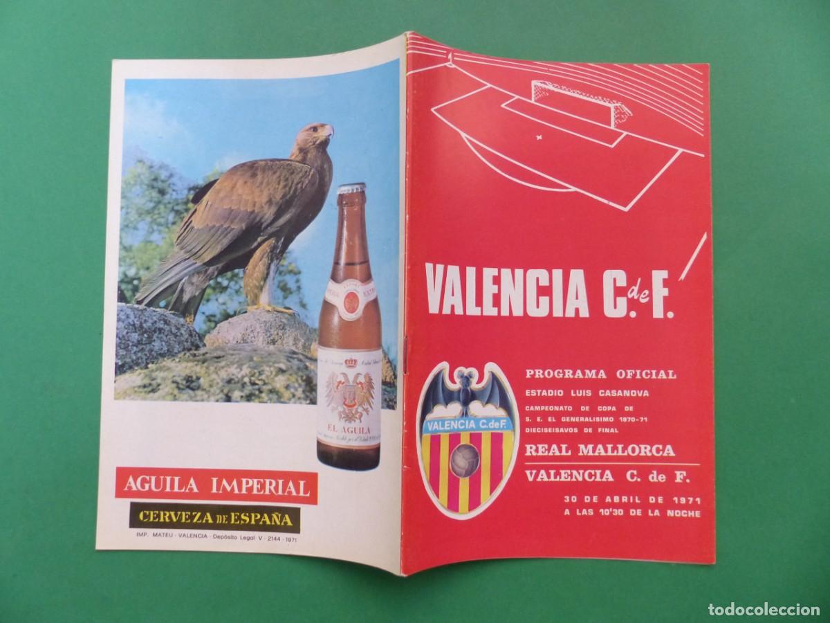 Coleccionismo deportivo: PROGRAMA OFICIAL, VALENCIA C.F.-REAL MALLORCA, A&Ntilde;O 1971, (REF.: 25) - Foto 1