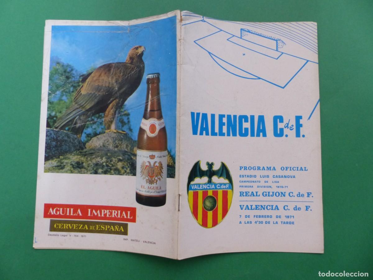 Coleccionismo deportivo: PROGRAMA OFICIAL, VALENCIA C.F.-REAL SPORTING DE GIJON, A&Ntilde;O 1971, (REF.: 29) - Foto 1