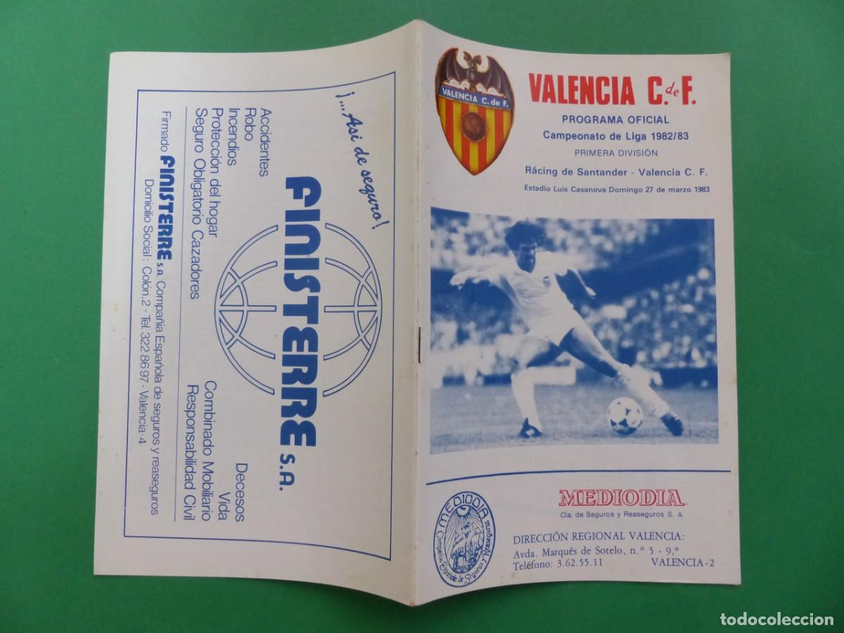 Coleccionismo deportivo: PROGRAMA OFICIAL, VALENCIA C.F.-RACING DE SANTANDER, A&Ntilde;O 1983, (REF.: 39) - Foto 1