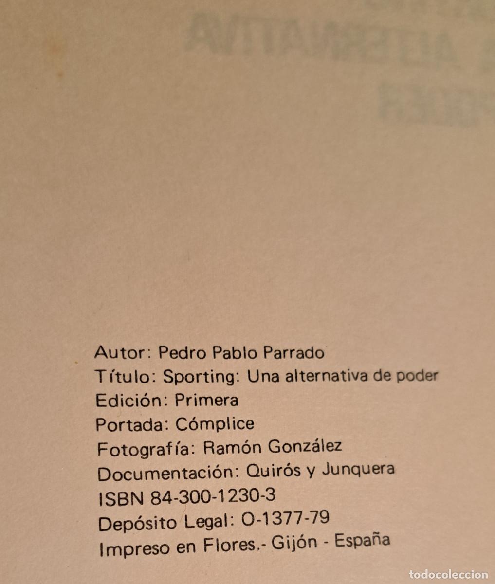 Coleccionismo deportivo: SPORTING: UNA ALTERNATIVA DE PODER. PEDRO PABLO PARRADO. 1979. RARO - Foto 3