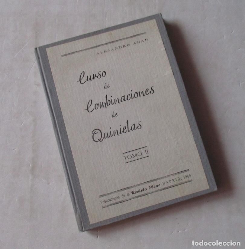 Coleccionismo deportivo: CURSO DE COMBINACIONES DE QUINIELAS, 2 TOMOS - ALEJANDRO ABAD - Foto 7