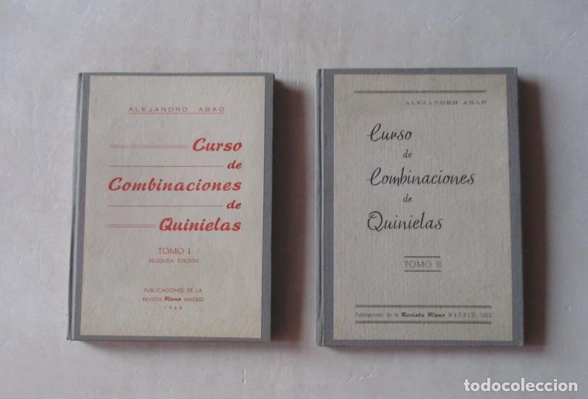 Coleccionismo deportivo: CURSO DE COMBINACIONES DE QUINIELAS, 2 TOMOS - ALEJANDRO ABAD - Foto 12