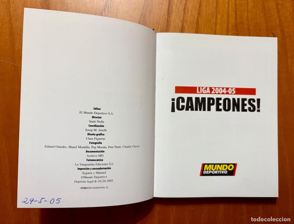 Coleccionismo deportivo: &iexcl;CAMPEONES! LIGA 2004-2005 BAR&Ccedil;A LIBRO + DVD - Foto 2