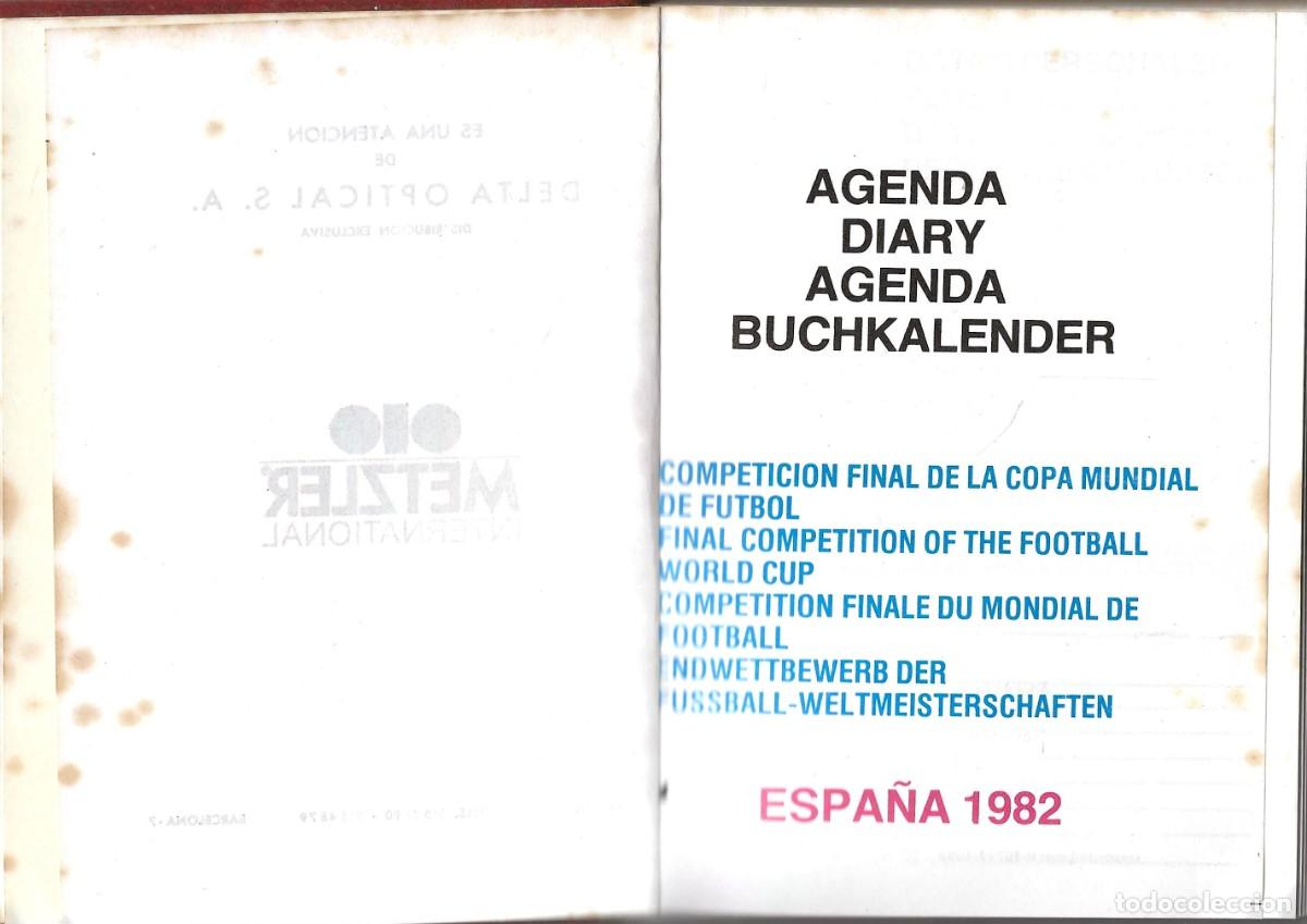 Coleccionismo deportivo: AGENDA MUNDIAL ESPA&Ntilde;A 82 - Foto 2