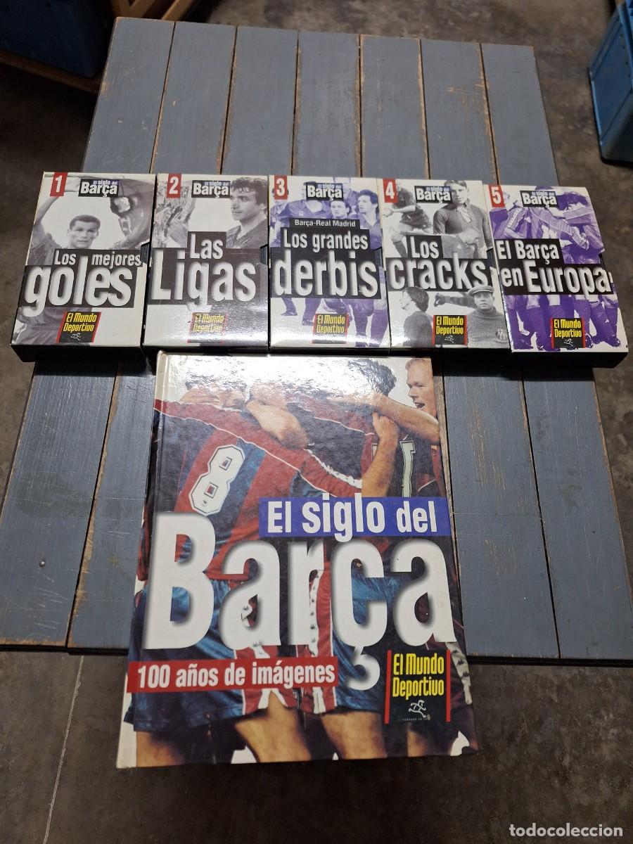 Coleccionismo deportivo: El siglo del barca 5 vhs y libro completo - Foto 1