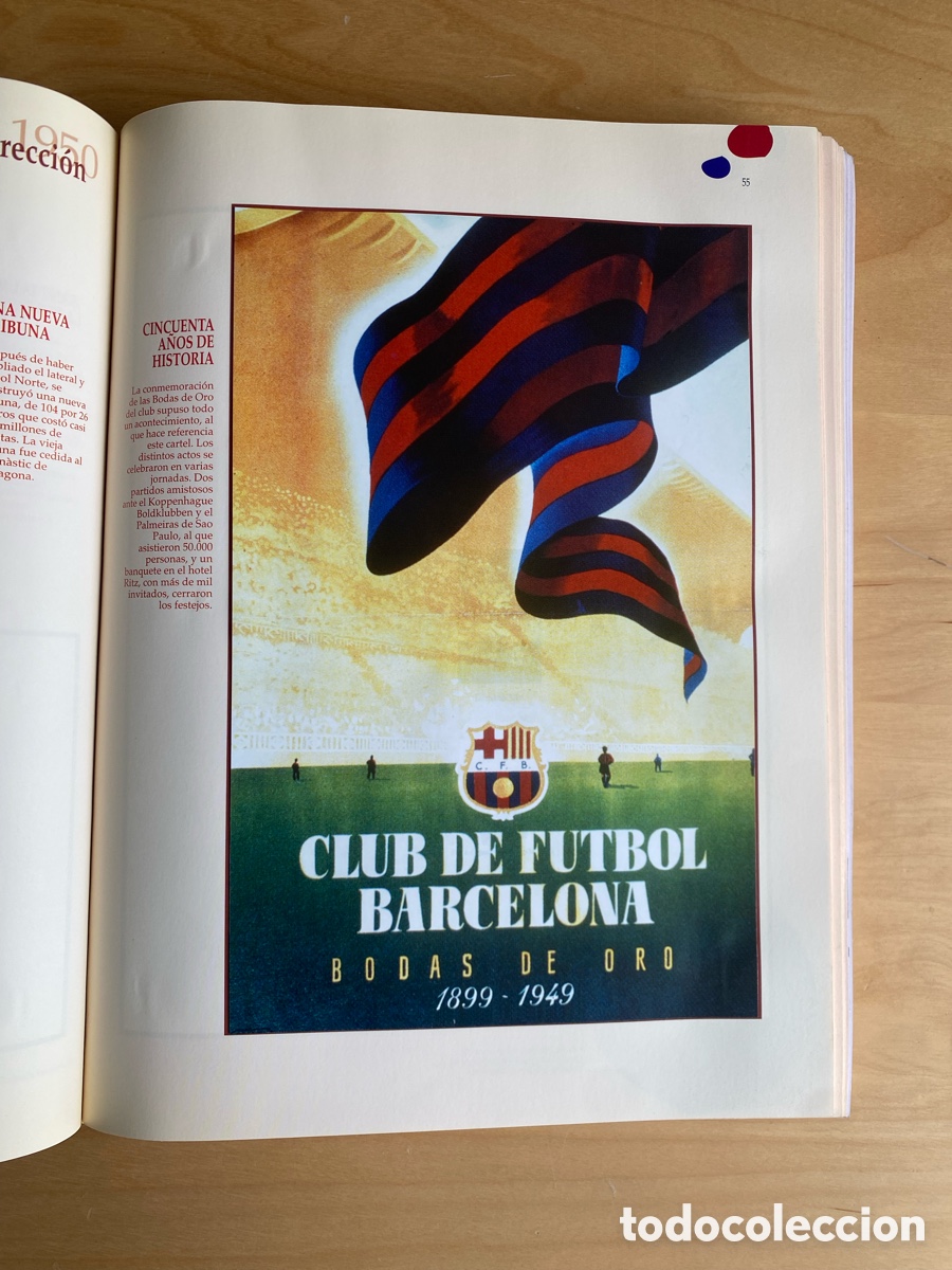 Coleccionismo deportivo: Libro de Oro del Bar&ccedil;a 1899-1995 (completo) - Foto 5