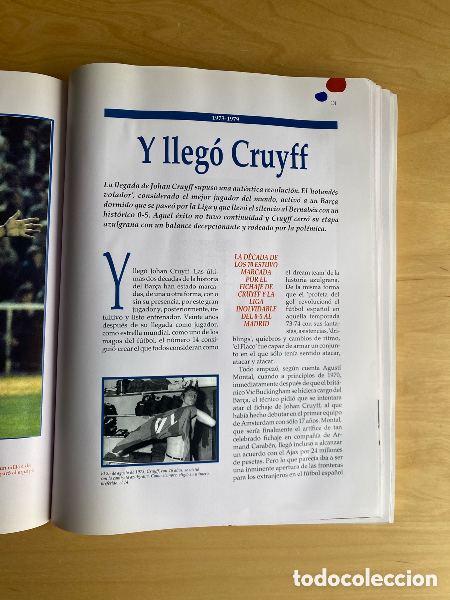 Coleccionismo deportivo: Libro de Oro del Bar&ccedil;a 1899-1995 (completo) - Foto 8