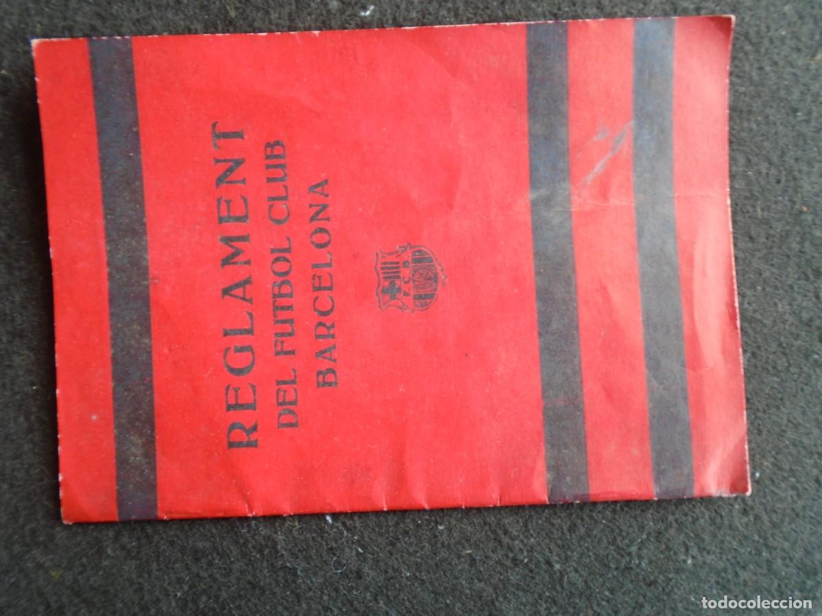 Coleccionismo deportivo: (F-260410)REGLAMENT DEL FUTBOL CLUB BARCELONA 27 de JUNIO 1920