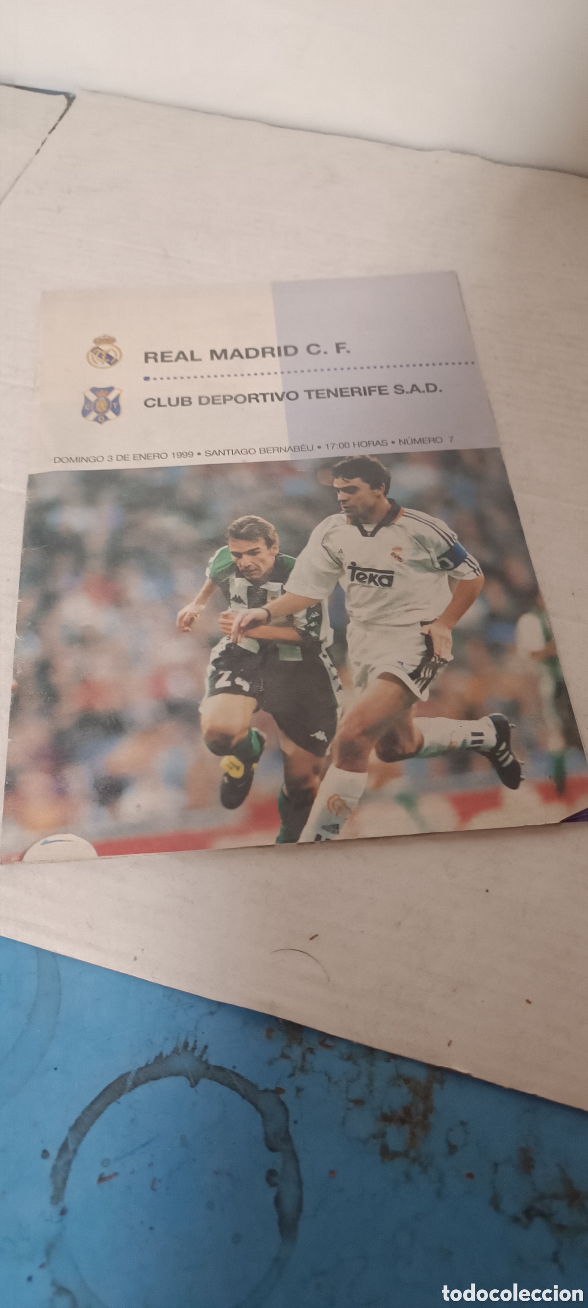 Coleccionismo deportivo: Folleto Real Madrid, 3 de Enero de 1999