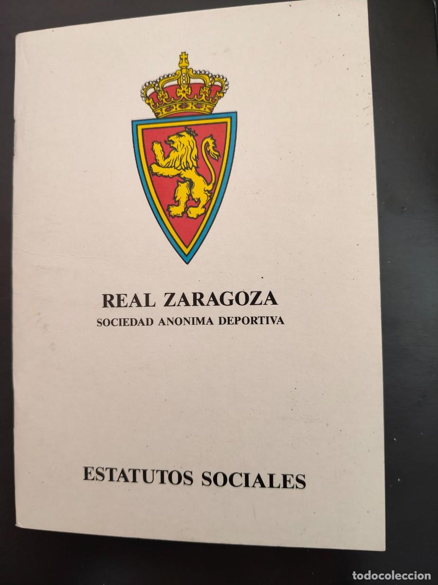 Coleccionismo deportivo: Real Zaragoza. Estatutos Sociales