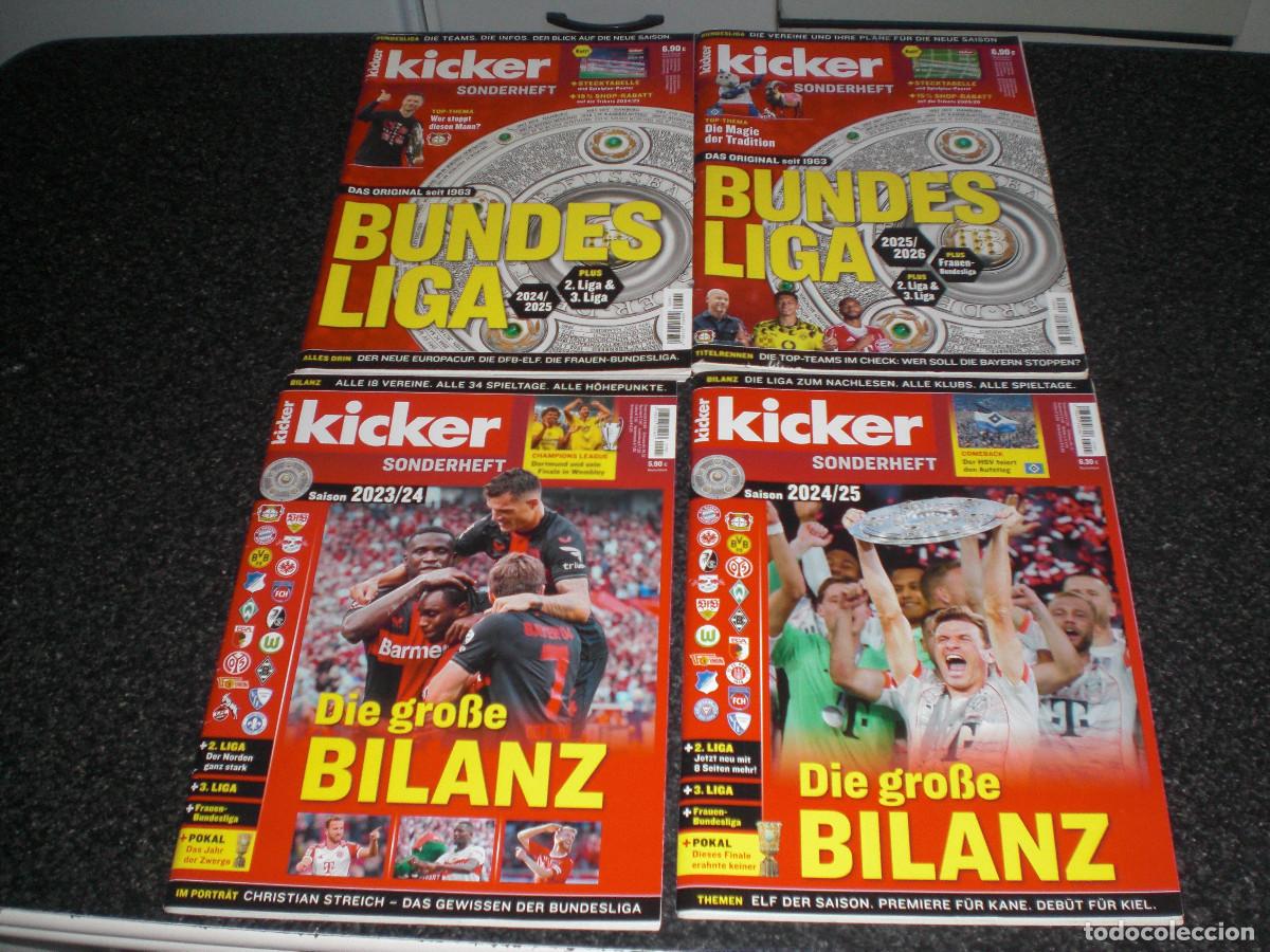 Coleccionismo deportivo: LOTE 4 GUIAS KICKER BUNDESLIGA ALEMANIA (VER)