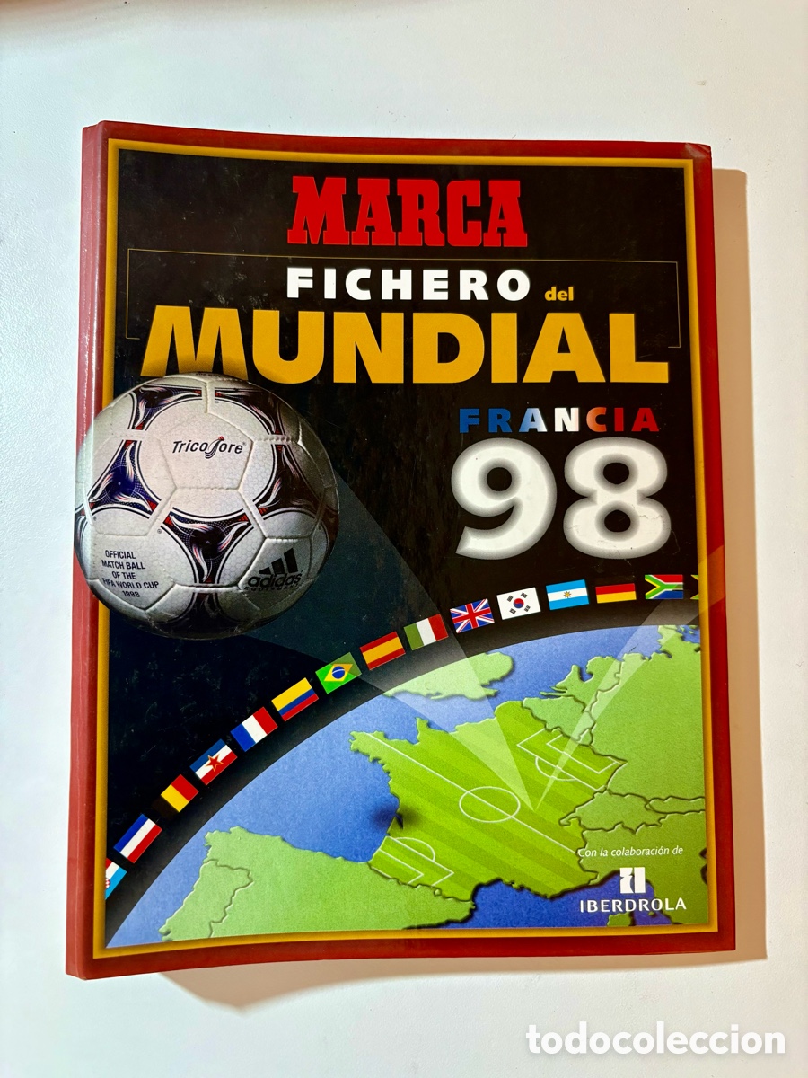 Coleccionismo deportivo: Fichero Mundial Francia 98 MARCA - &iexcl;COMPLETO 50/50 FICHAS! - Estado Impecable