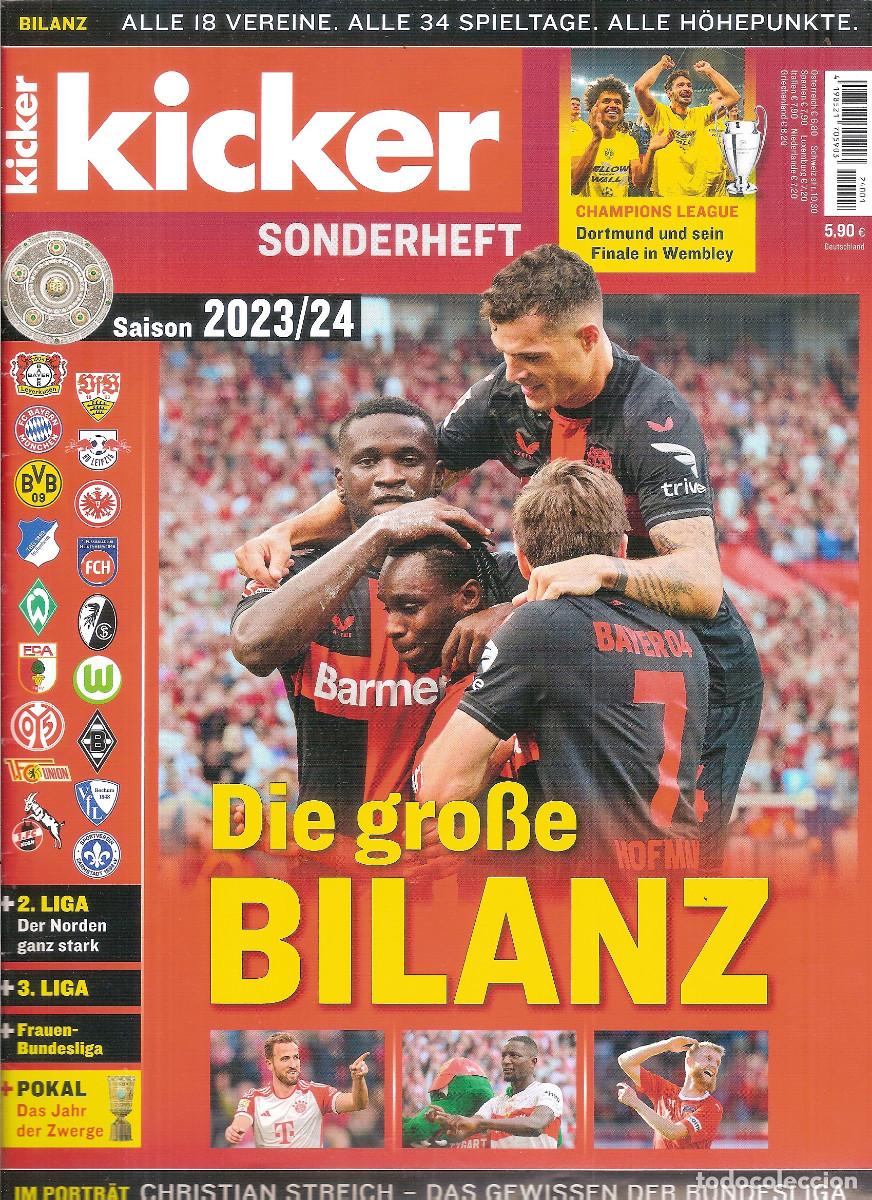 Coleccionismo deportivo: GU&Iacute;A KICKER BUNDESLIGA BILANZ 2023/24 ALEMANIA