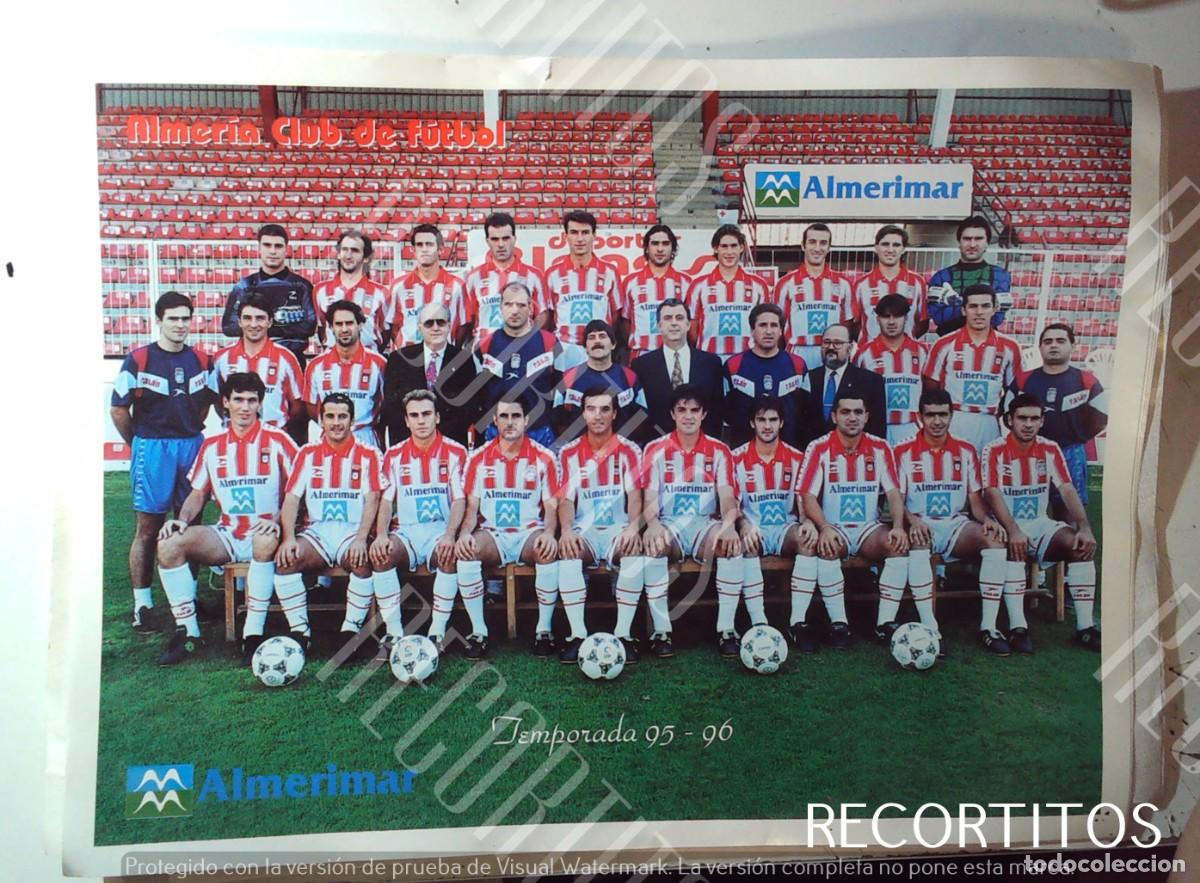 Coleccionismo deportivo: poster almerimar club de futbol almeria liga 95 96