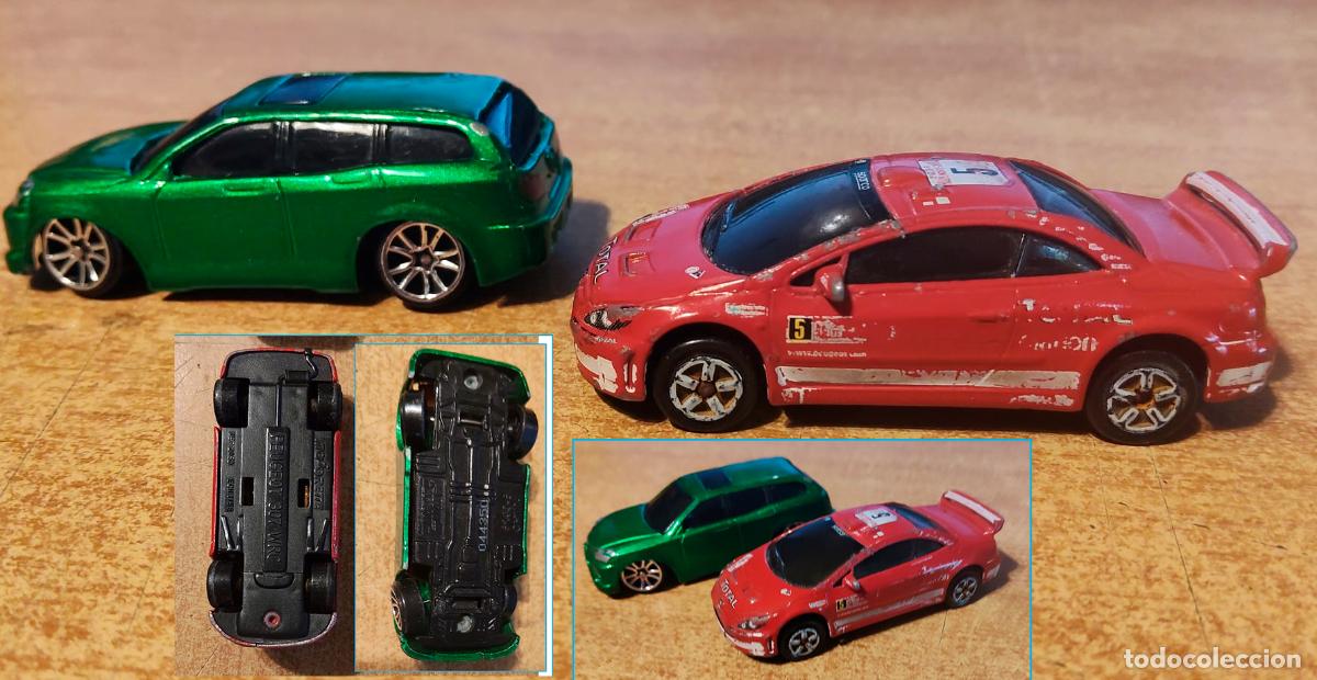 Coleccionismo deportivo: coche miniatura Majorette Peugeot 307 WRC N&ordm;5 Rojo 1:58 (3&rdquo;) 5YW + otro verde - ver foto