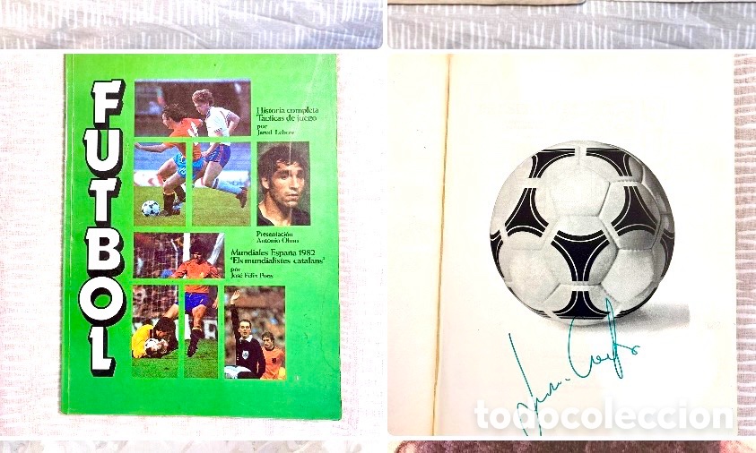 Coleccionismo deportivo: AUT&Oacute;GRAFO ORIGINAL Johan Cruyff en Libro F&uacute;tbol Espa&ntilde;a 1982 - EDICI&Oacute;N ESPECIAL Caixa Sabadell +