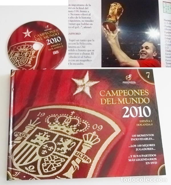 Coleccionismo deportivo: CAMPEONES DEL MUNDO 2010 LIBRO Y DVD MUNDIAL SUD&Aacute;FRICA F&Uacute;TBOL HIST&Oacute;RICO DEPORTE INIESTA RAMOS NAVAS