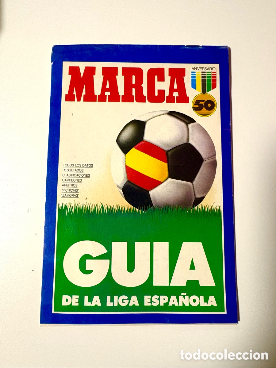 Coleccionismo deportivo: Gu&iacute;a de la Liga Espa&ntilde;ola MARCA 1987 - 50 Aniversario &iexcl;Estado Perfecto!