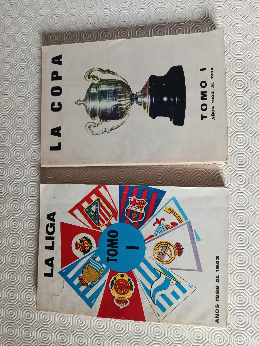 Coleccionismo deportivo: LOTE 2 LIBROS FUTBOL ESPA&Ntilde;A. LA COPA TOMO 1. 1902 A 1934. LA LIGA TOMO 1. 1928 A 1943. COMPLETOS.