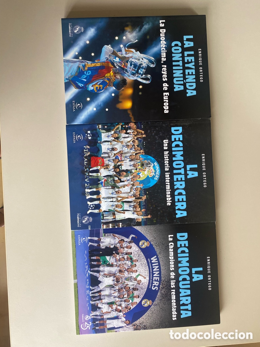Coleccionismo deportivo: Tres libros Champions Real Madrid